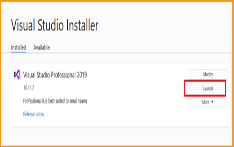 Installare Visual Studio 2019