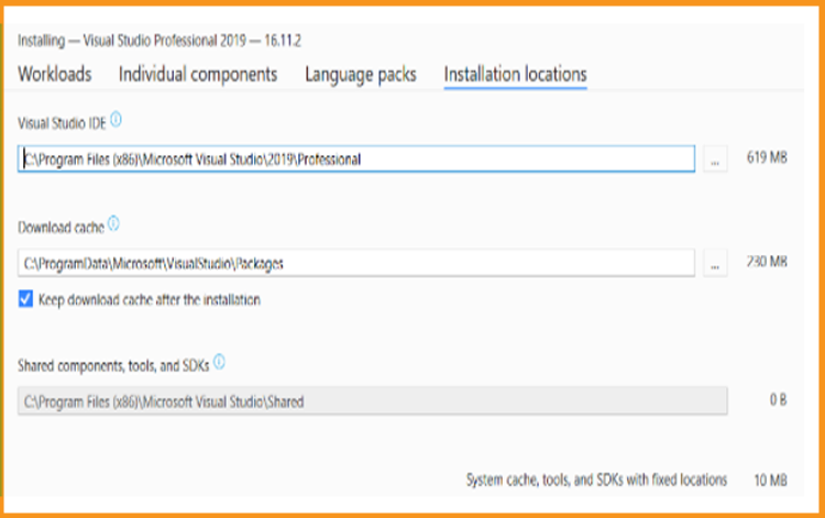 Installare Visual Studio 2019