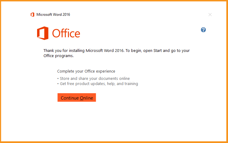 Installare Word 2016