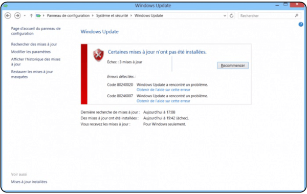 Codice di errore 80240020 