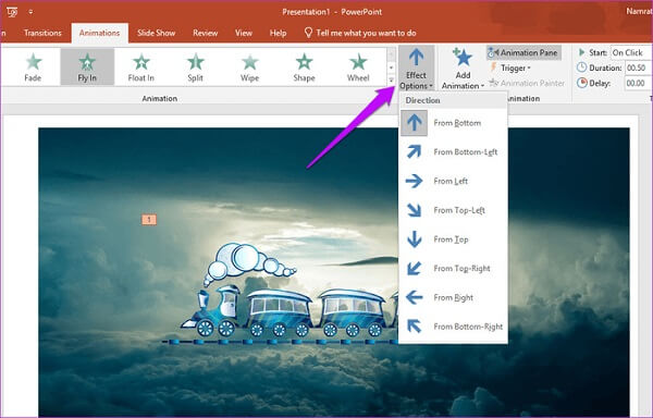 Come scegliere una potente animazione in PowerPoint