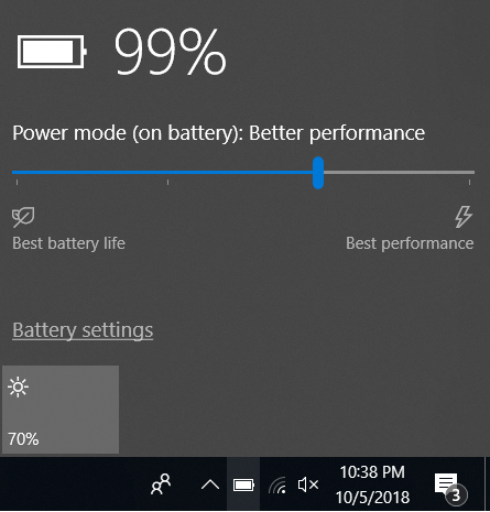 mode windows 10