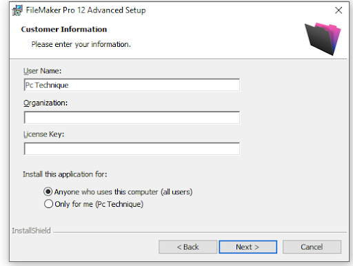 claris FileMaker Windows