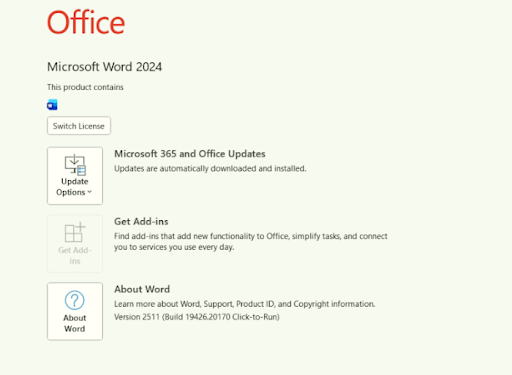Word 2024 su Windows