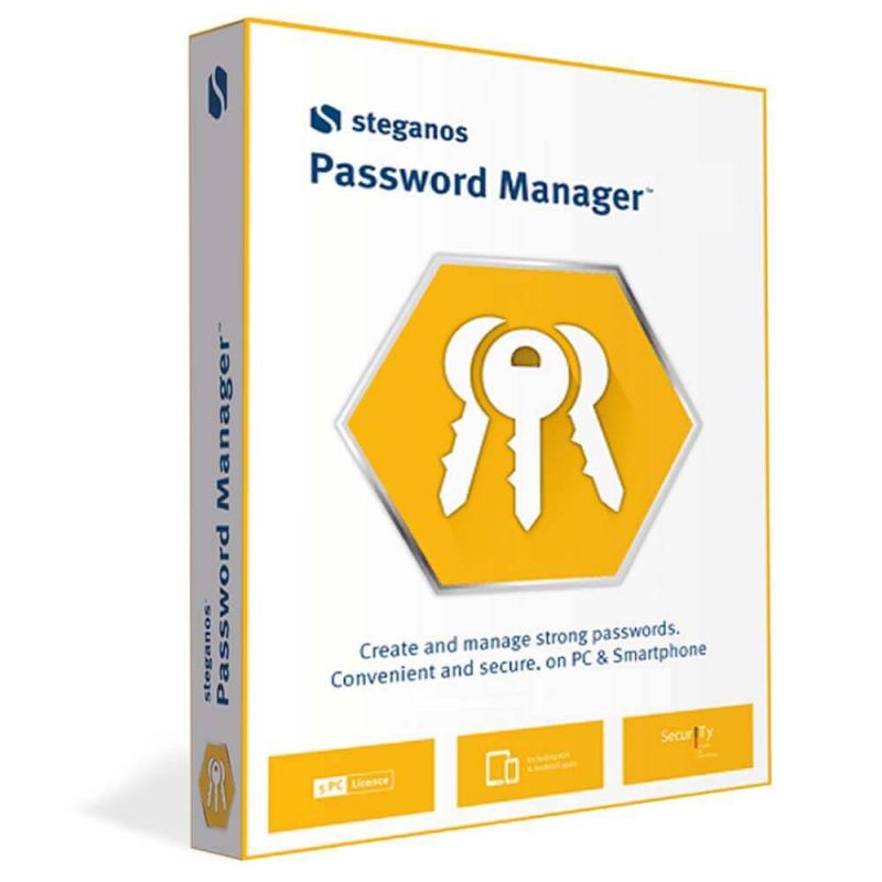 Steganos Password Manager 20, Runtime: 1 anno, Dispositivo : 5 Dispositivi, image 