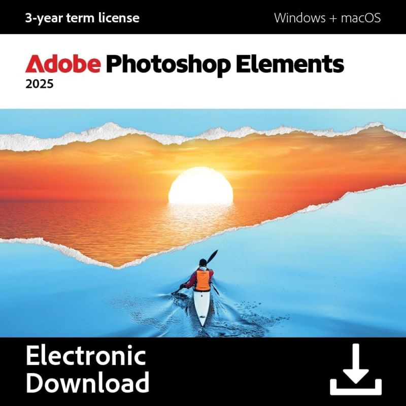 Adobe Photoshop Elements 2025 Per Mac, Tipo di licenza: Nuovo, Versioni: Mac, image 