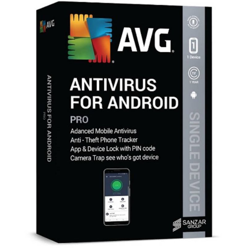 AVG AntiVirus Pro Per Android 2026-2027, Runtime: 1 anno, Dispositivo : 1 Dispositivo , image 