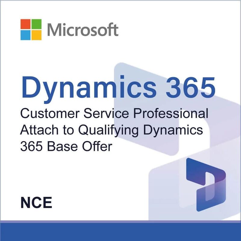 Microsoft Dynamics 365 Customer Service Professional Attach to Qualifying Dynamics 365 Base Offer (NCE), image 