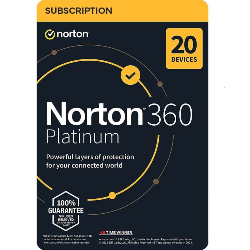 Norton 360 Platinum, Runtime: 1 anno, Dispositivo : 20 Dispositivi, image 