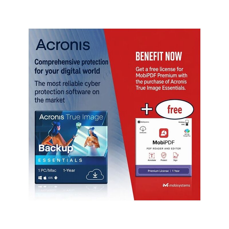 Acronis True Image Essentials 2026 + Mobi PDF Premium, image 